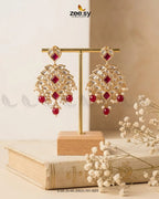 Luxe Ornate Geometric Bridal Earrings