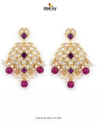 Luxe Ornate Geometric Bridal Earrings