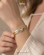 Luxe Oval Halo Crystal Bracelet