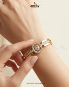 Luxe Oval Halo Crystal Bracelet