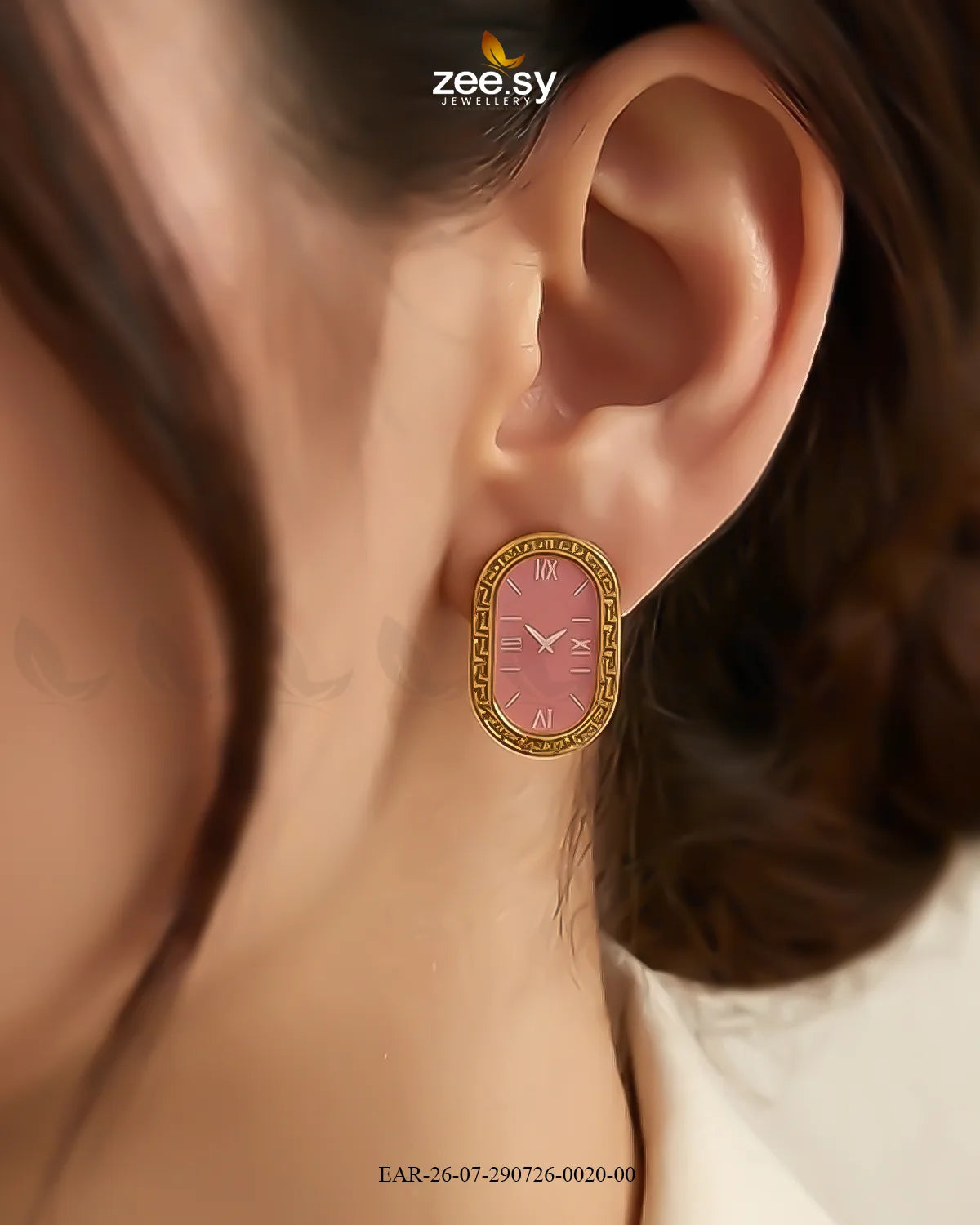 Mesh Watch Face Earrings