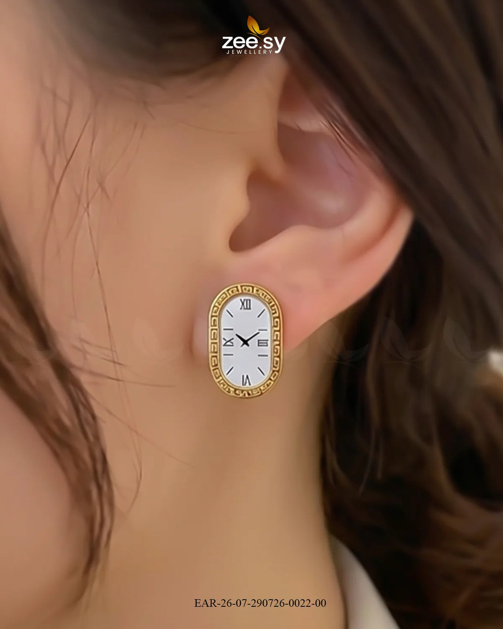 Mesh Watch Face Earrings