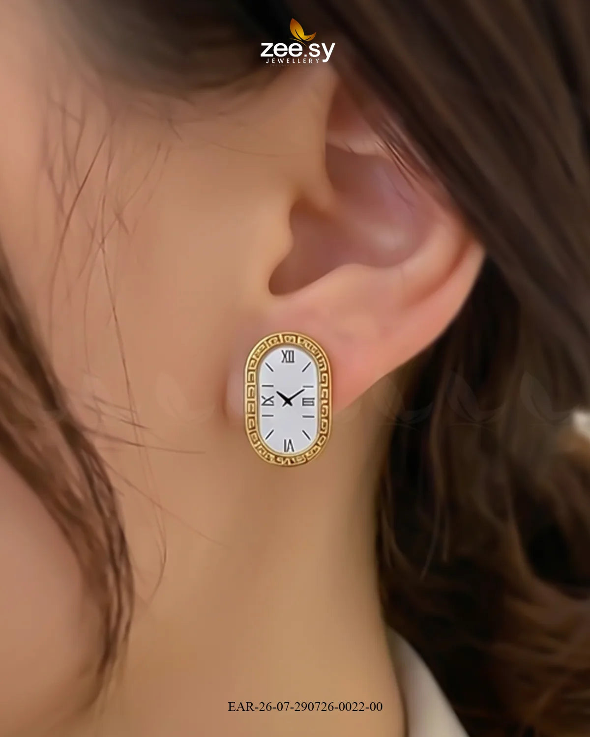 Mesh Watch Face Earrings