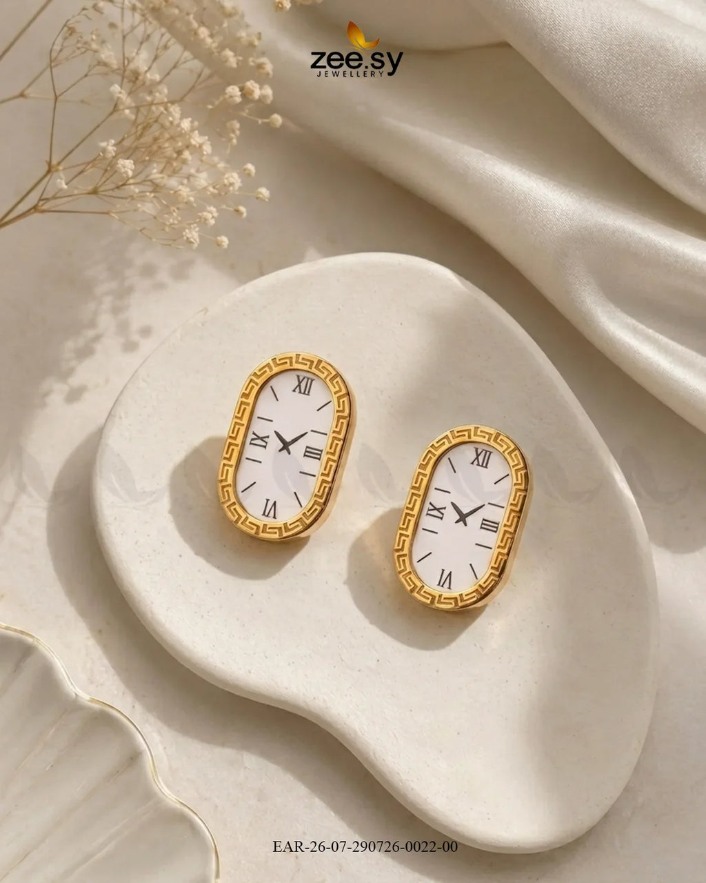 Mesh Watch Face Earrings