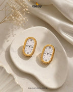 Mesh Watch Face Earrings