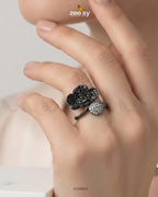 Metallic Statement Gemstone Ring