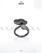 Metallic Statement Gemstone Ring
