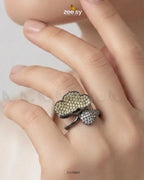 Metallic Statement Gemstone Ring