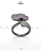 Metallic Statement Gemstone Ring