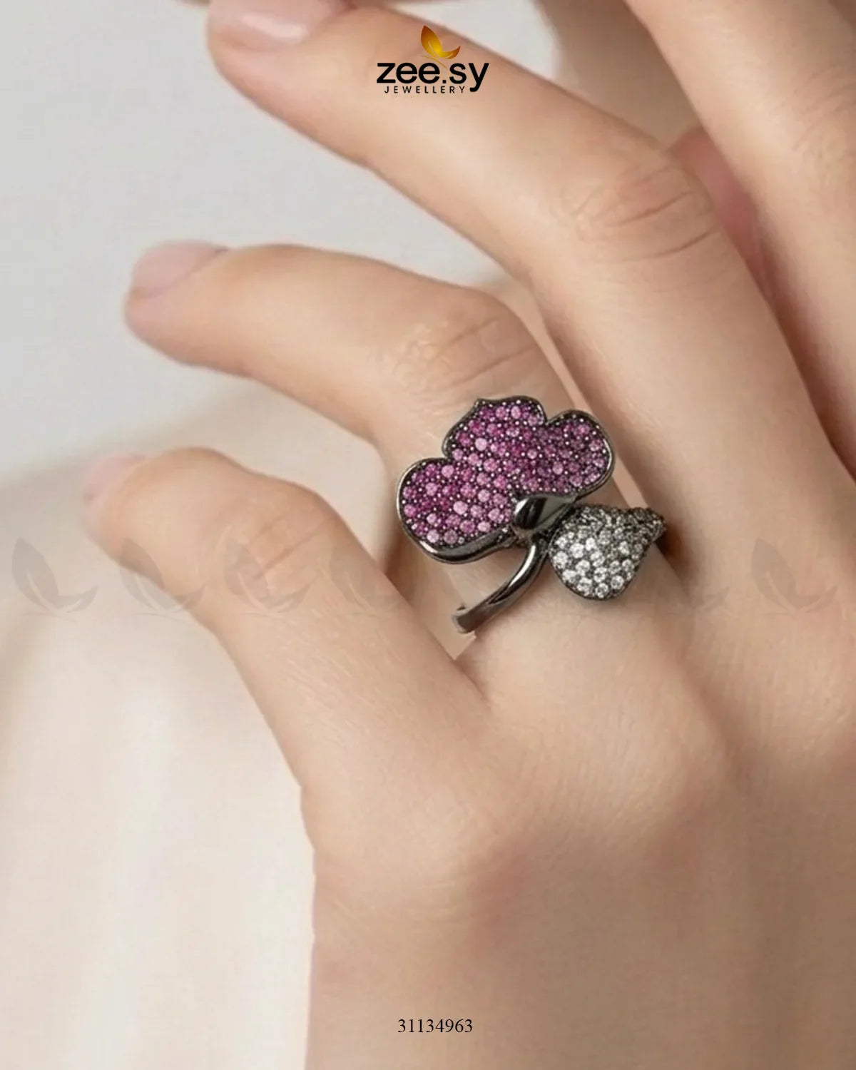 Metallic Statement Gemstone Ring