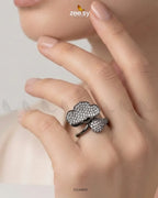 Metallic Statement Gemstone Ring