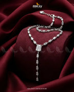 Modern Baguette Gemstone Y Chain