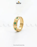 Mosaic Emerald Gemstone Ring
