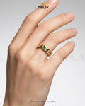Mosaic Emerald Gemstone Ring
