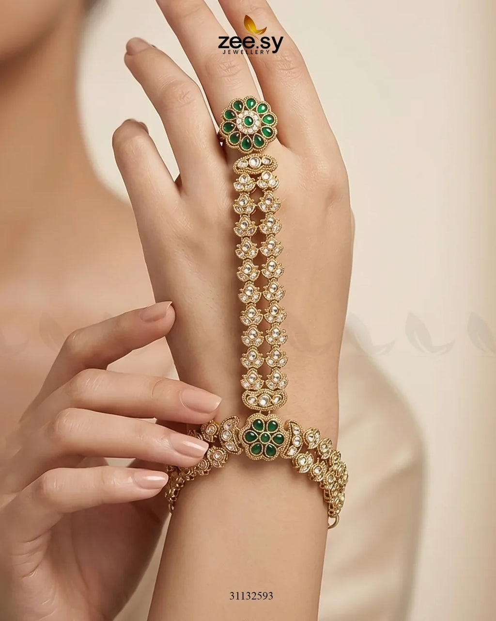 Mughal Floral Stone Anja Bracelet