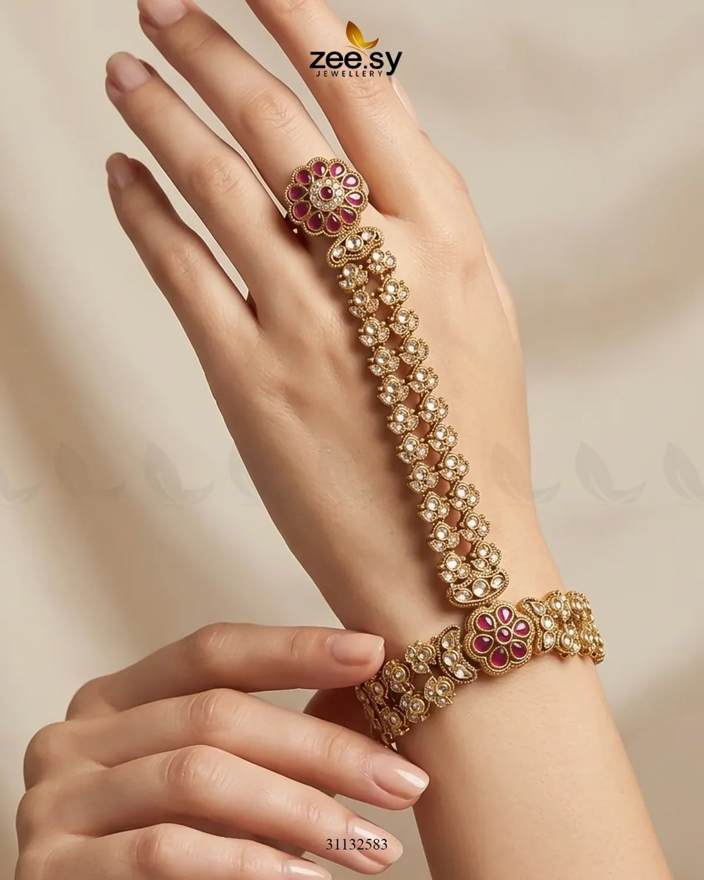 Mughal Floral Stone Anja Bracelet