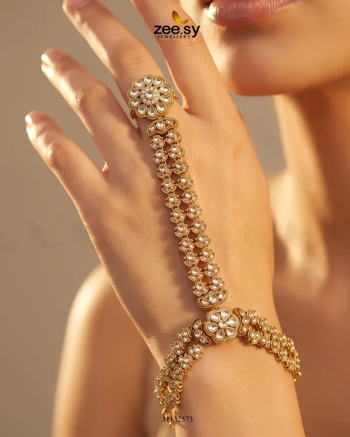 Mughal Floral Stone Anja Bracelet