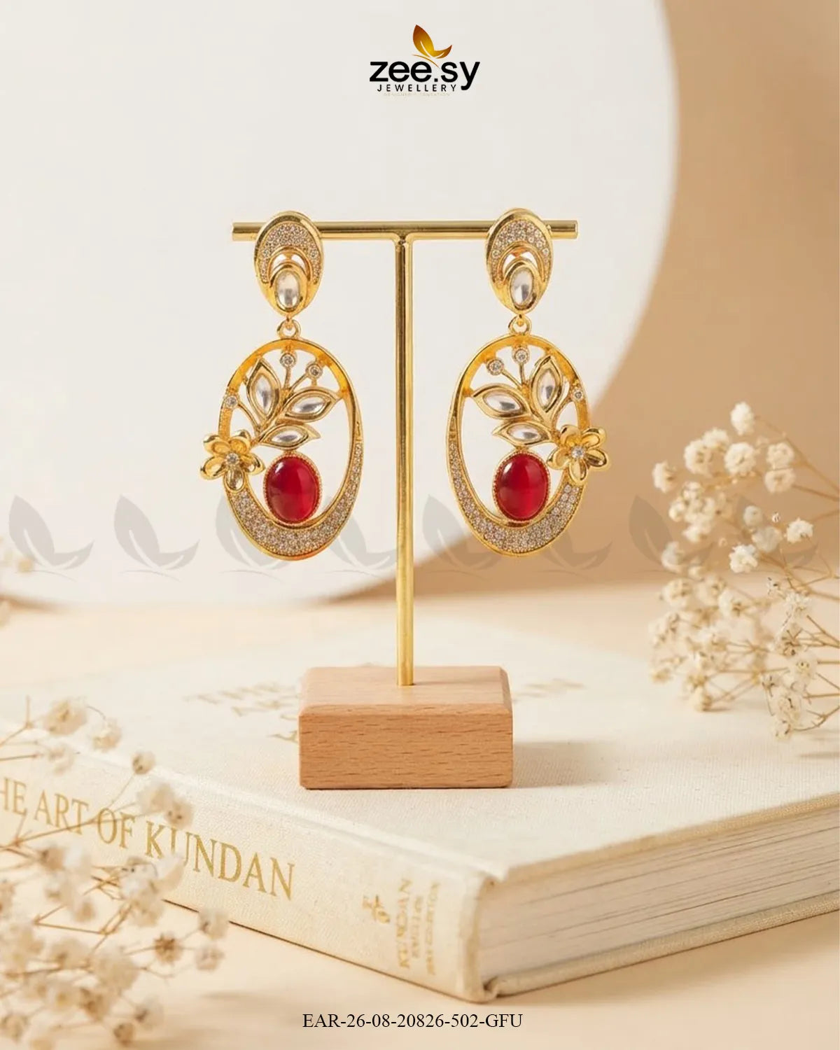 Orla Oval Crystal Drop Earrings