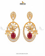 Orla Oval Crystal Drop Earrings