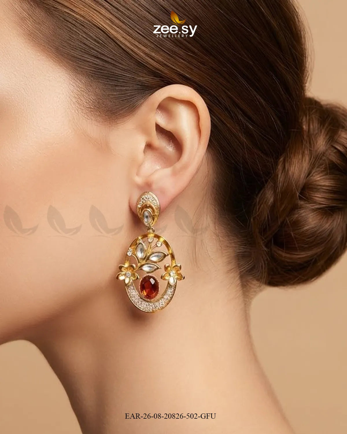 Orla Oval Crystal Drop Earrings