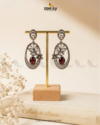 Orla Oval Crystal Drop Earrings