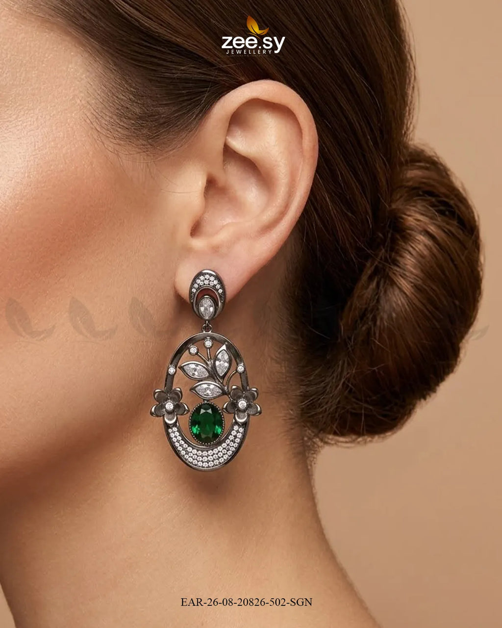 Orla Oval Crystal Drop Earrings