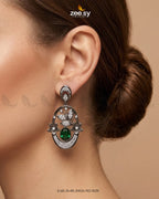Orla Oval Crystal Drop Earrings