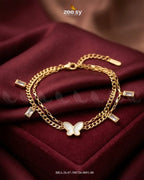 Ornate Multi Chain Butterfly Bracelet