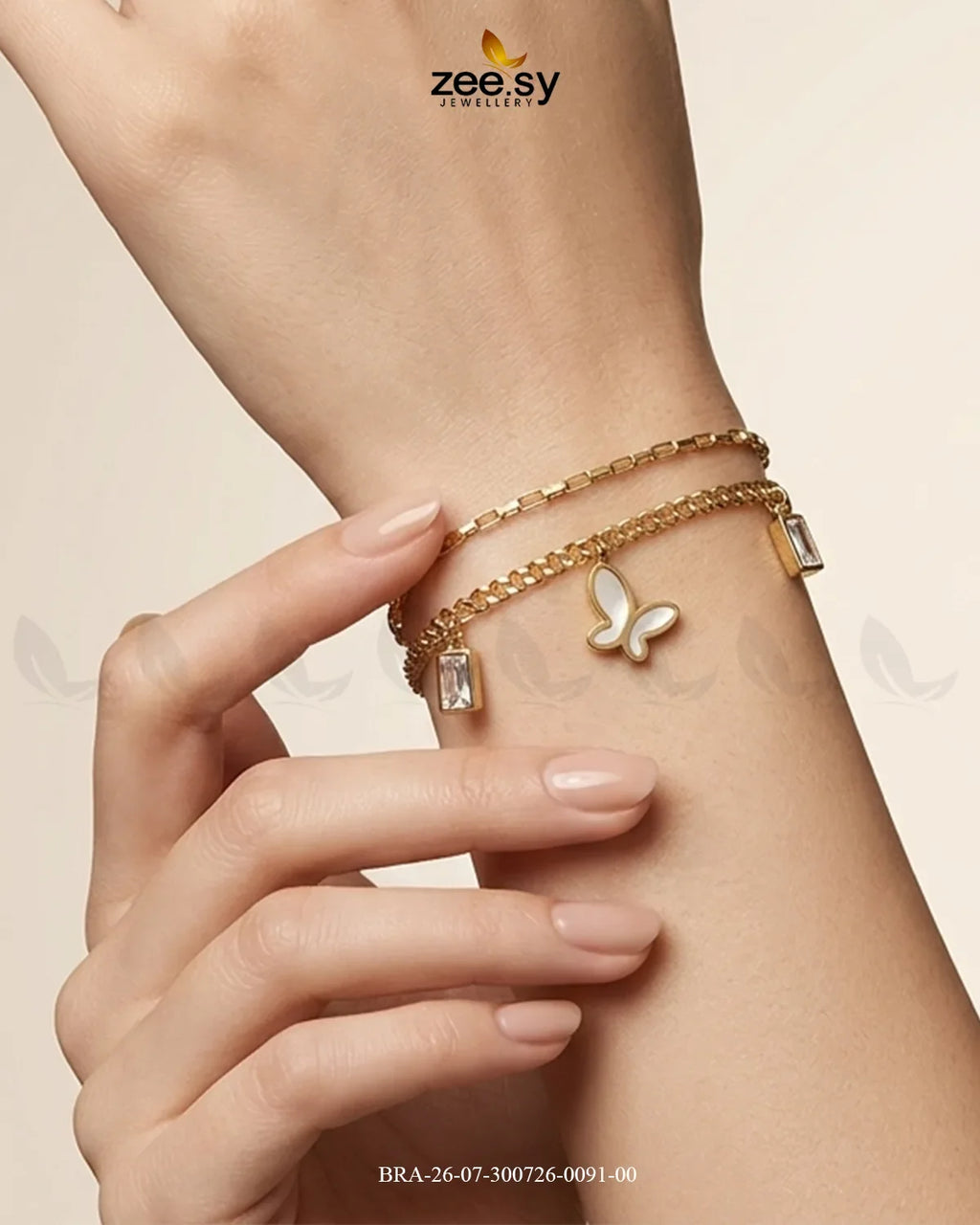 Ornate Multi Chain Butterfly Bracelet