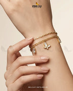 Ornate Multi Chain Butterfly Bracelet