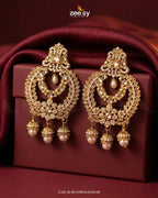 Ornate Multi Stone Chandbali Earrings