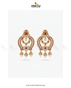 Ornate Multi Stone Chandbali Earrings