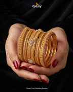 Ornate Petal Medallion Bangles