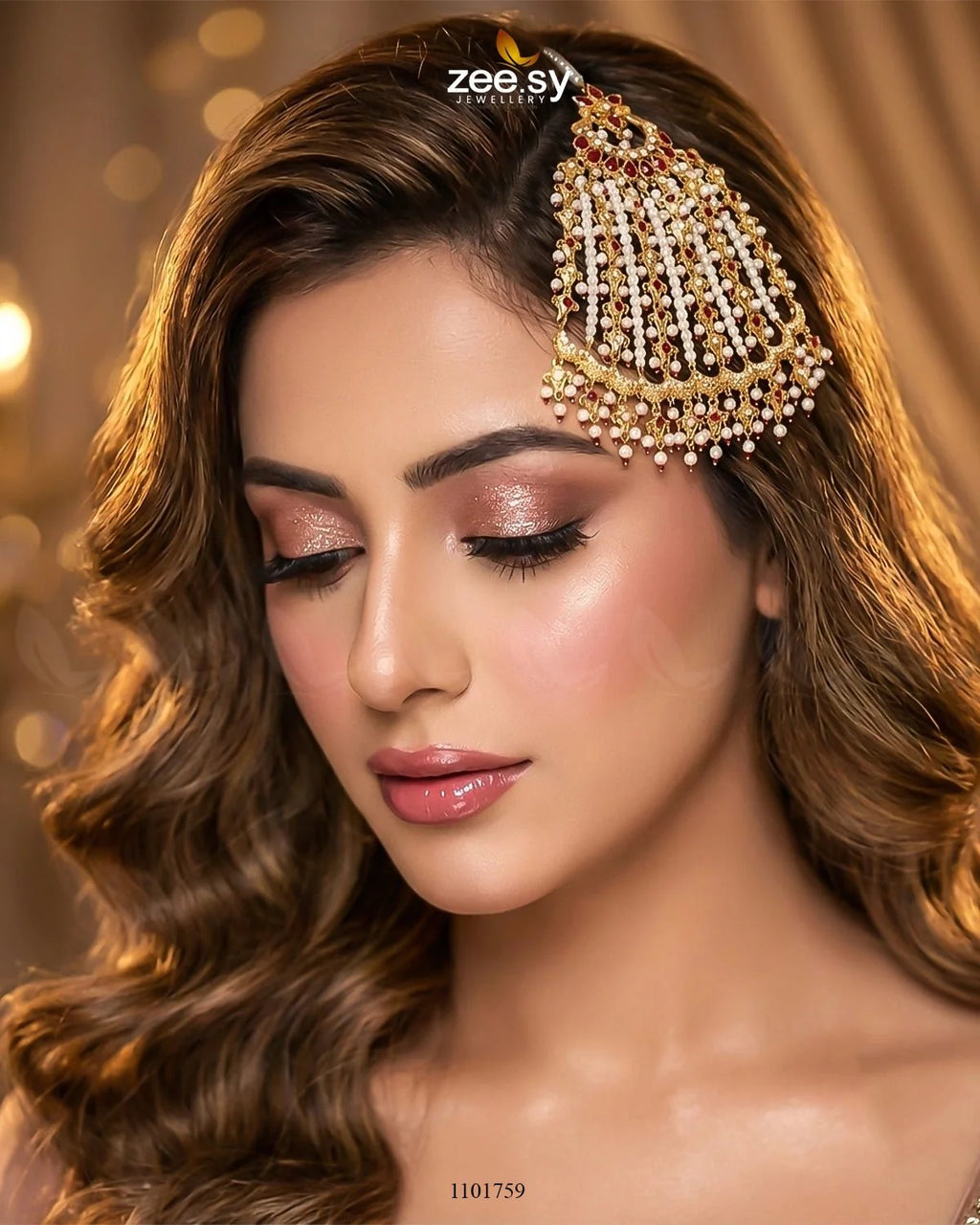 Peacock Gemstone Pearl Jhumar