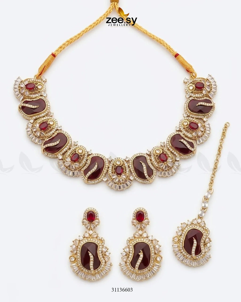 Precious Bold Gemstone Necklace Set