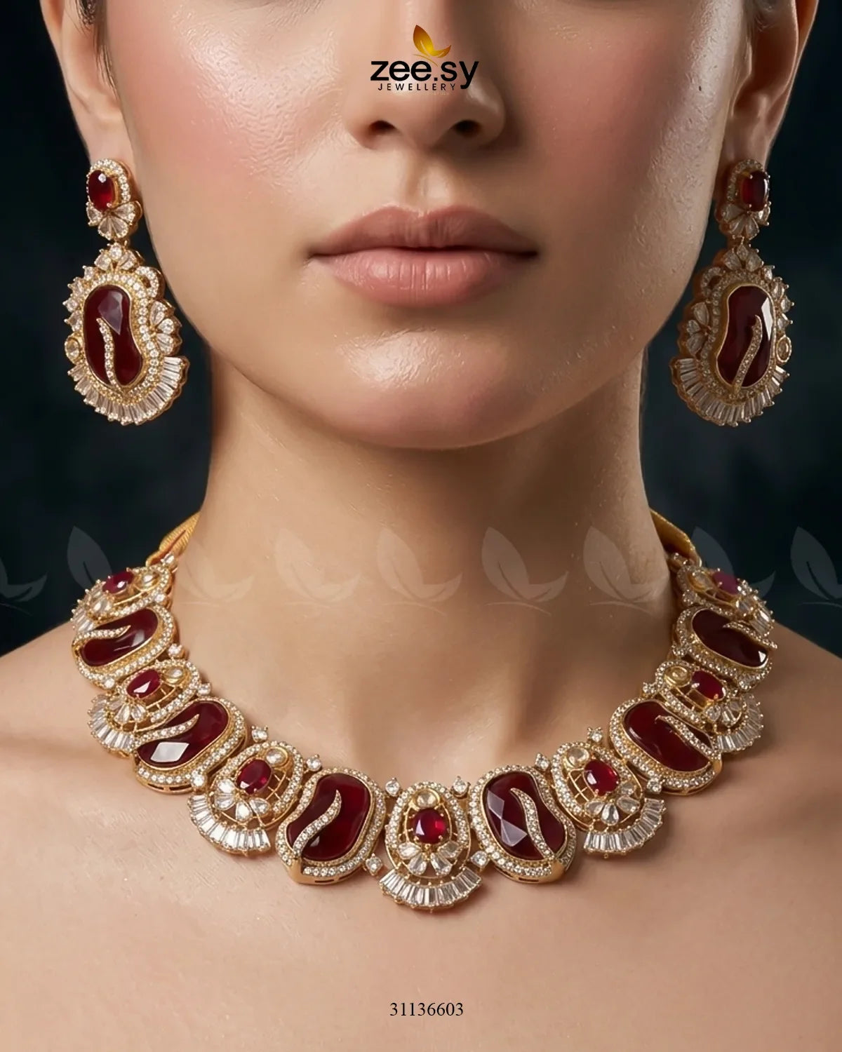 Precious Bold Gemstone Necklace Set