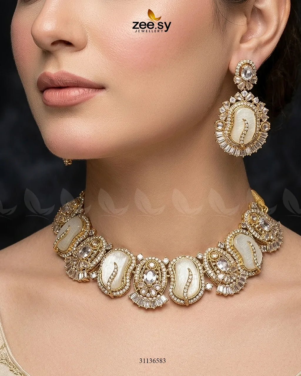 Precious Bold Gemstone Necklace Set