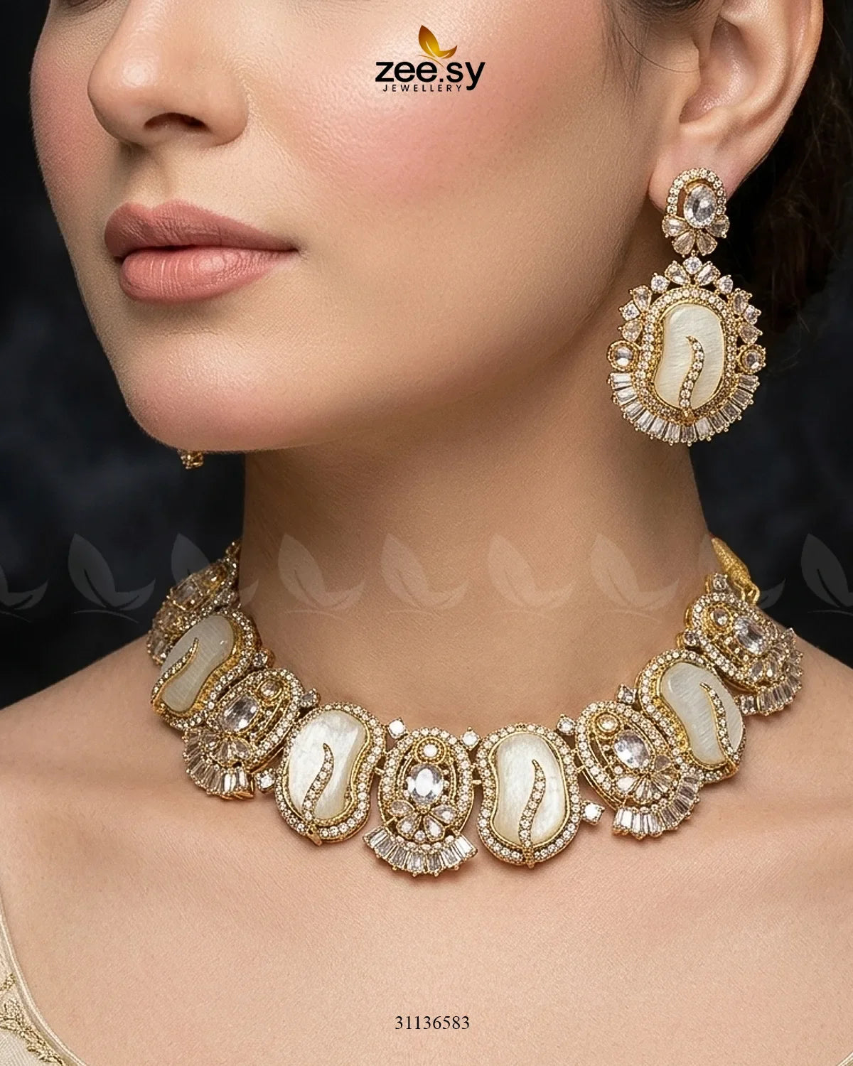 Precious Bold Gemstone Necklace Set