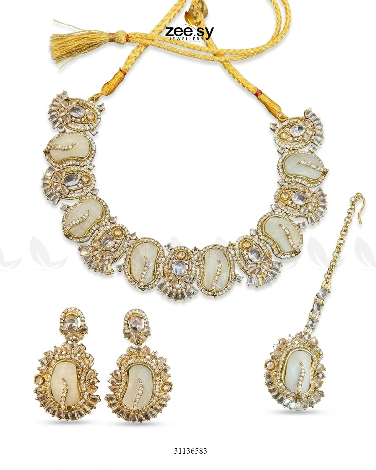 Precious Bold Gemstone Necklace Set