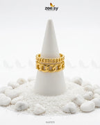 Radiant Morning Dew Gilded Ring