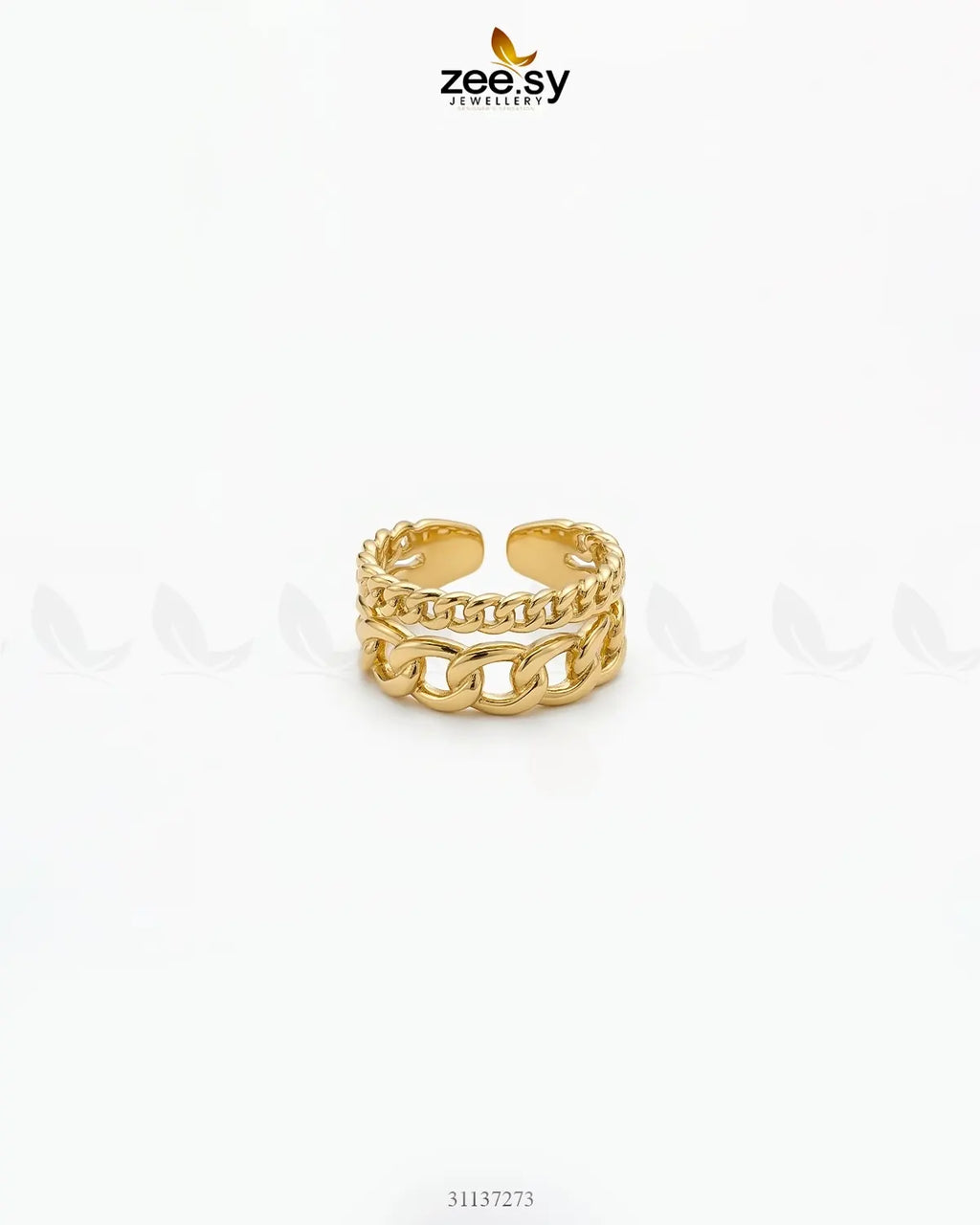 Radiant Morning Dew Gilded Ring