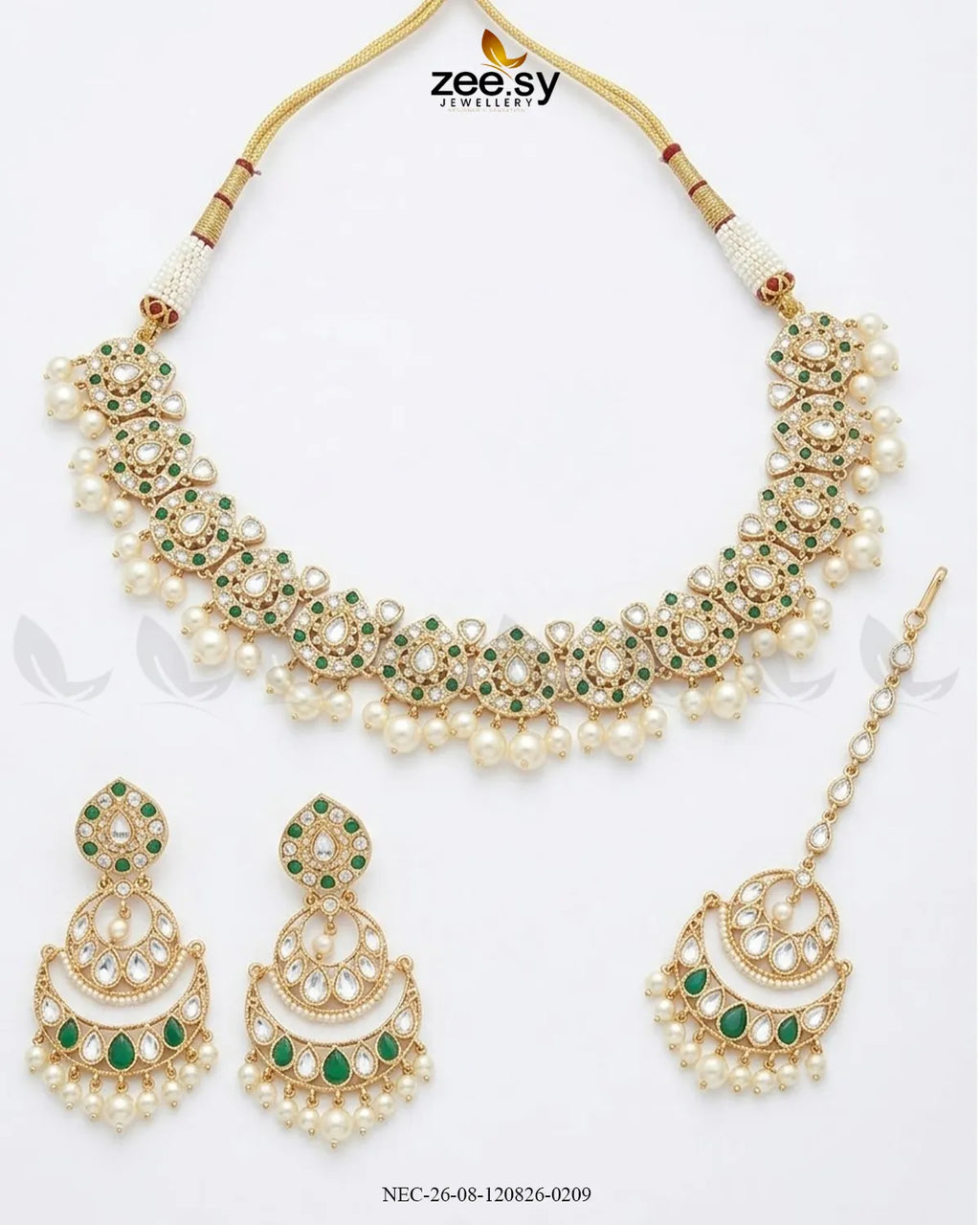 Refined Kundan Pearls Necklace Set