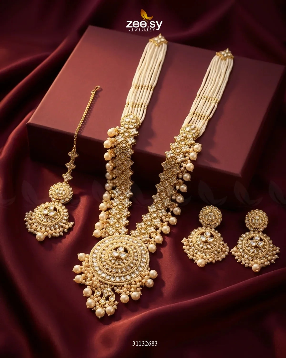 Rich Round Kundan Malla Set