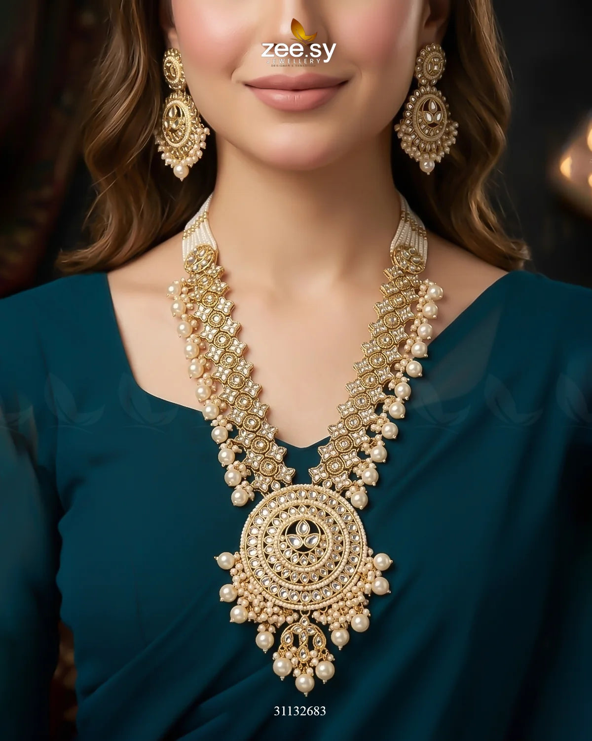 Rich Round Kundan Malla Set