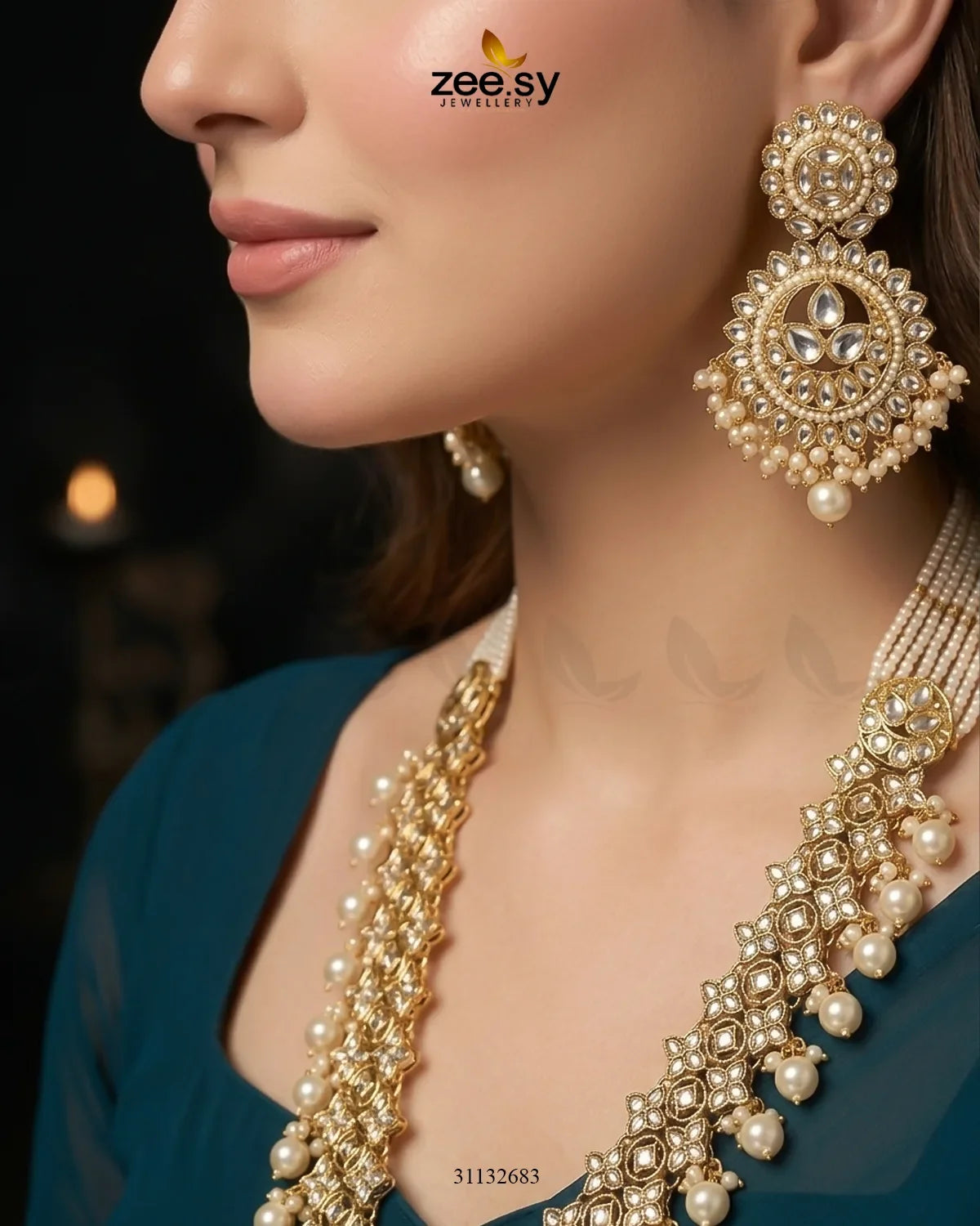 Rich Round Kundan Malla Set