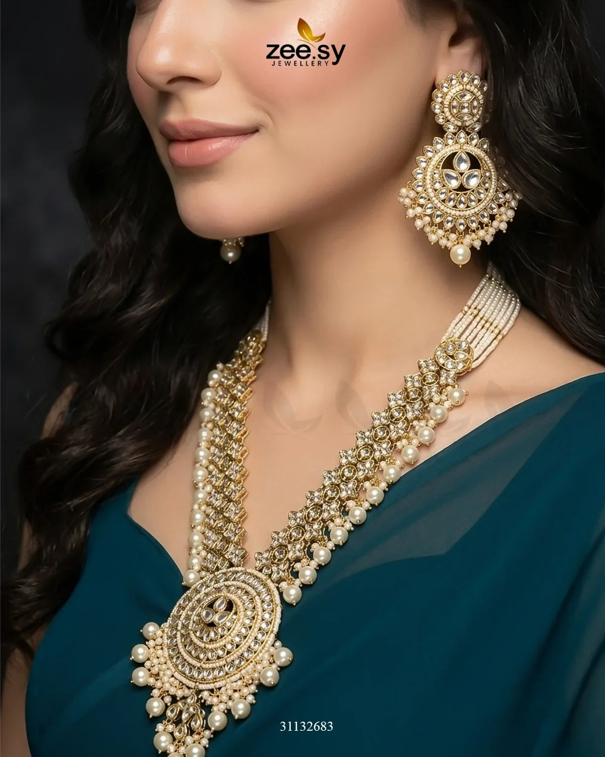 Rich Round Kundan Malla Set