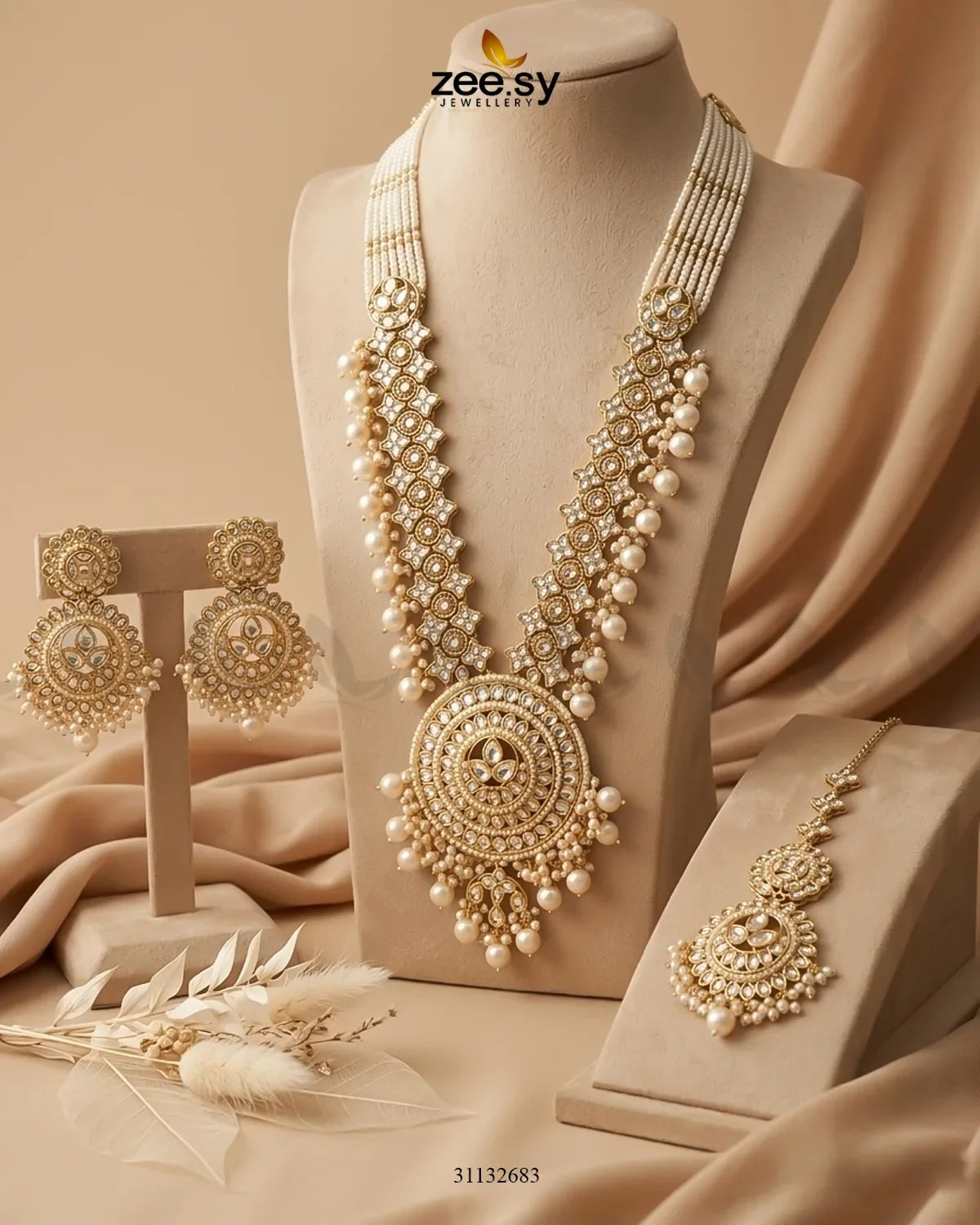 Rich Round Kundan Malla Set
