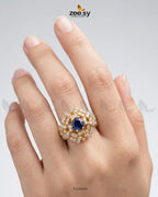 Royal Azure Cluster Ring