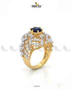 Royal Azure Cluster Ring