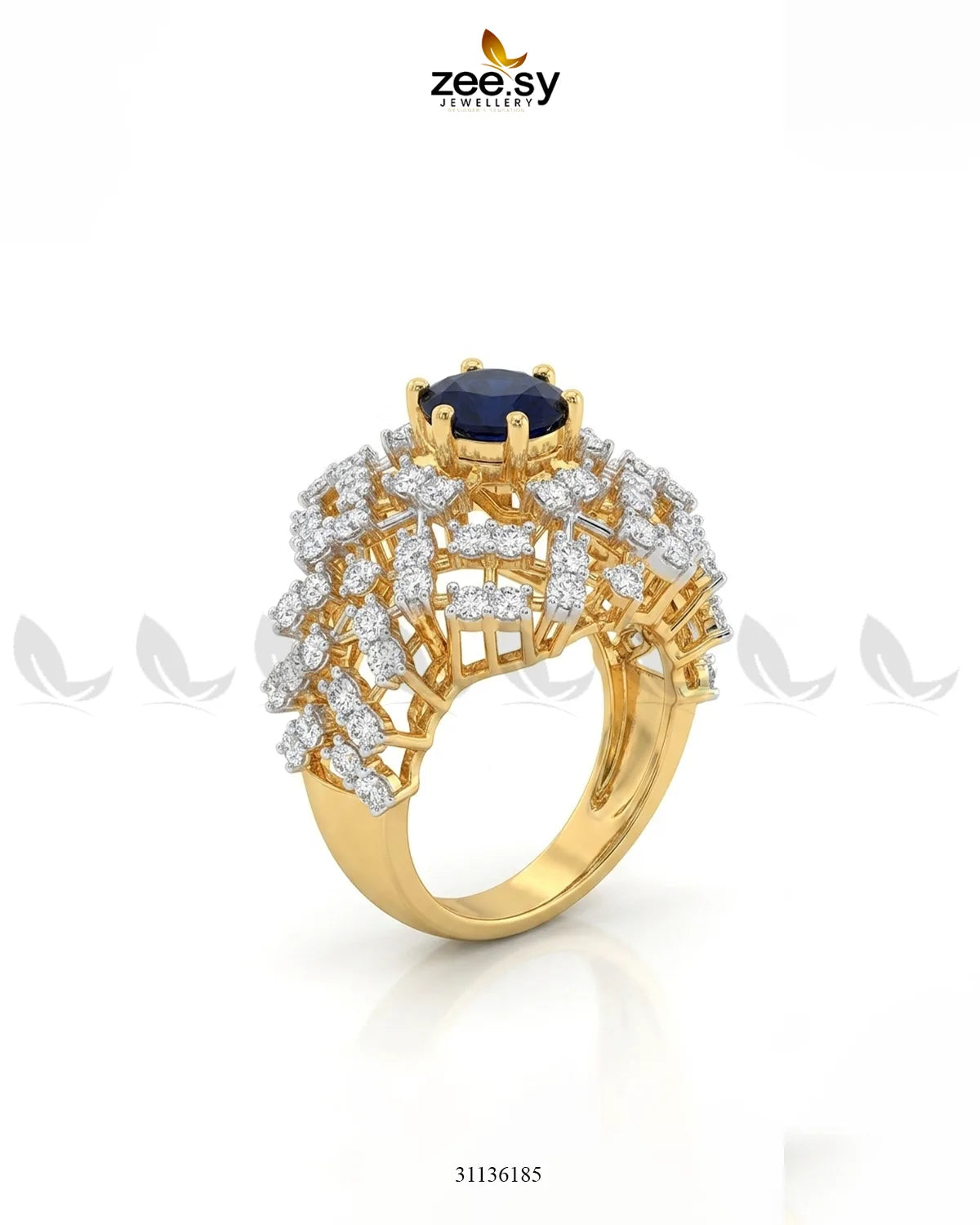 Royal Azure Cluster Ring